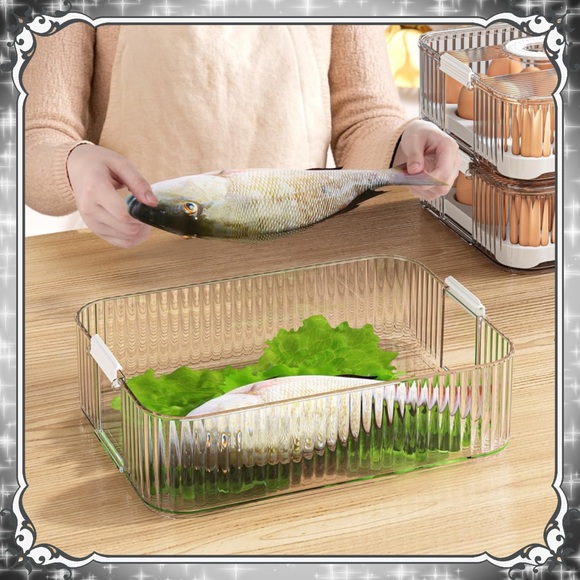 Egg Container for Refrigerator 2 Tier Holder Fridge Trays Time-Scale Organizer - Picture 5 of 7